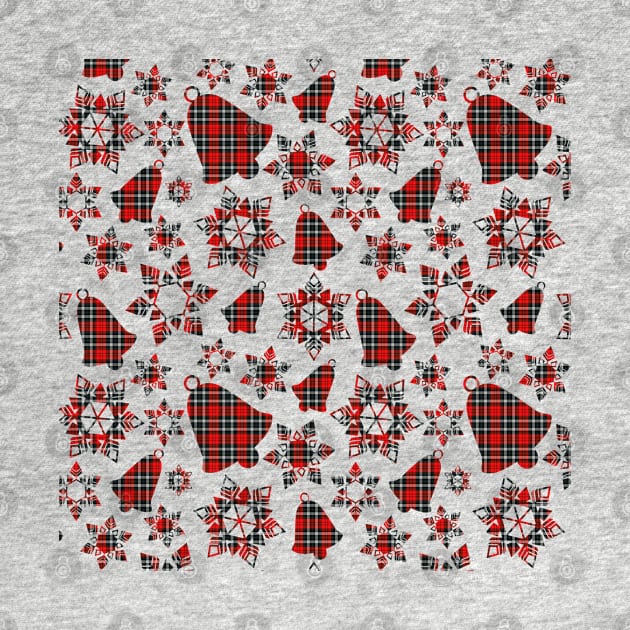 Tartan Christmas Bells Pattern by Amanda Jane